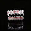 Moda Tendência Europeia e Americana Amazon Dente de Ouro Colorido Diamante Cruz Pedra d'Água Aparelhos para Uso Diário Street Poker Personalidade Aparelhos