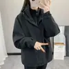 Jaqueta de Esqui Feminina Outono e Inverno Três em Um Conjunto de Duas Peças Removível Moda Espessada com Forro de Fleece à Prova de Vento Impermeável Roupas de Montanhismo