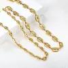 Joyería Transfronteriza Collar de Nariz de Cerdo, Cadena de Metal Personalizada de Moda, Acero Inoxidable Chapado en Oro de 18K, Venta Directa del Fabricante