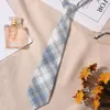 Gravata Pequena JK Feminina Estilo College Xadrez Preto Uniforme Japonês Camisa Gravata Borboleta Masculina DK Decoração de Camisa de Estudante Grátis