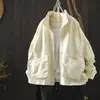 Hermoso abrigo de mujer para principios de otoño, nuevo diseño 2026, estilo único, doble bolsillo, corte holgado, ropa versátil vintage