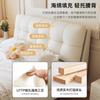 Oso de Invierno Capa Superior Piel de Vaca Cama Puff Estilo Crema Cama Grande Sencilla Lujo Ligero Cama de Cuero Nórdica Moderna Doble Cama Matrimonial