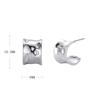 Aretes de Plata Esterlina S925 Europeos y Americanos Exagerados Retro en Forma de C Estilo Hong Kong Círculo Cóncavo y Convexo Elegantes Populares Aretes Franceses