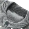 Suéter Cardigan de Malha Gola Redonda Moda Nova Outono/Inverno 2026 para Homens, Tricô em Cor Sólida, Jaqueta Casaco com Gola Alta