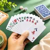 Estuche de regalo de Mahjong y póker de cartas, juego de cartas portátil para viajar, plástico PVC de alta gama, impermeable y suave, hecho a medida para regalar