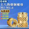 Tuercas de Cobre de Doble Sarga al por Mayor M1-M3 Microelectrónica Tornillos de Fusión en Caliente Inserciones Tuercas de Cobre Venta Directa de Fábrica