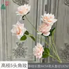 Rosa de Alto Galho com 5 Cabeças Rosa Diamante Conjunto de Arco para Área de Recepção de Casamento Flores Artificiais Decoração de Salão de Banquete Flores Artificiais