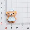 Urso de cartola brilhante em desenho animado, peças de acessório de resina DIY para presilhas de cabelo, elásticos de cabelo, pingentes, chaveiros e acessórios feitos à mão