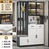 Armário de varanda de luxo italiano com luz, armário para sapatos, integrado, moderno, simples, tela para sala de estar, armário para varanda, banco para sapatos, armário para vinhos