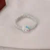 Presilha de Gatinho Desenho Animado Fofo Gelo Transparente Elástico Doce de Alta Elasticidade para Rabo de Cavalo Corda de Gato para Cabelo Anel de Cabelo Venda por Atacado