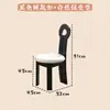 Silla de Comedor para Celebridades de Internet de Diseño Estilo Antiguo Medio Silla Vintage Nórdica para el Hogar Silla de Estilo Francés para Maquillaje Madera Maciza Silla con Respaldo Simple Clave