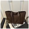 Bolsa tote casual vintage feminina 2024 inverno estilosa nova cor sólida elegante axila cor sólida bolsa tote bolsa de ombro