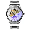 Transmisión en Vivo Popular Reloj para Hombre Mecánico Totalmente Automático Pieza Única Envío Directo Correa de Acero Negro Reloj Mecánico Estudiante Masculino