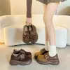Outono Novo Sapatos Birkenstock Casuais Versáteis da Moda com Solado Grosso Femininos 2026 Rasteirinhas Tira com Fivela Velcro Retro