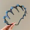 Faixa de Cabeça Floral Dentada Doce para Mulheres, Uso Diário ao Ar Livre, Faixa de Cabelo com Fita Superior de Caveira Alta, Prendedor de Cabelo Integrado, Acessório de Cabelo