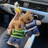 Lindo y Lindo Oso de Frijol Maillard Peluche Llavero de Coche Colgante de Bolsa Peluche Oso de Peluche Colgante Decoración