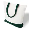 Bolsa de Lona Patchwork Lisa para Comércio Exterior Transfronteiriço, Bolsa Tote de Lona Grande Capacidade para Ombro Feminina, Bolsa Tote com Logo Personalizável