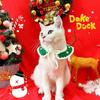 Collar bufanda de copo de nieve navideño para mascotas de comercio exterior transfronterizo de Amazon gato perro campana navideña chal de lana