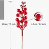 Simulación explosiva baya de acebo fruta rica festival de primavera fruta roja decoración de flores artificiales baya roja flor falsa decoración accesorios