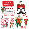 Postales de Saludos Transfronterizos Papá Noel Fiesta Navideña Set de 38 Piezas de Accesorios Fotográficos Navideños