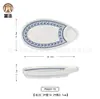 Plato de melamina imitación porcelana resistente a caídas retro azul y blanco plato de plato de acompañamiento de restaurante de restaurante plato de plato de acompañamiento de restaurante