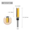 Juego de 6 Piezas Vástago de 1/4 Fresa de Perfilado con Rodamiento Fresa de Recorte de Borde Recto Broca para Router para Carpintería con Rodamiento Fresa Recta Máquina de Grabado Máquina de Recorte