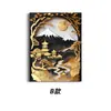 Amazon Pavilhão de Paisagem Chinesa Pintura Decorativa Noite de Lua Dourada Arte Estéreo Sala de Estar Sofá Entrada Quarto Pintura de Parede