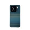 Funda magnética para teléfono con patrón de fibra de carbono, media cubierta, adecuada para Xiaomi 17Promax, Xm15Pro, funda protectora translúcida ultrafina