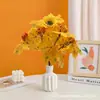 Flores Artificiales, Arreglos de Flores de Girasol, Calabazas, Hojas de Arce, Bayas Rojas, Ramos de Decoración para Sala de Estar, Accesorios de Halloween, Decoraciones para el Hogar