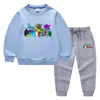 2023 Primavera y otoño nueva ropa infantil transfronteriza suéter para niños pantalones de dibujos animados conjunto de dos piezas bebé algodón traje de manga larga