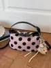 Bolso Único de Lunares para Mujer 2026 Nueva Moda Versátil Cruzado Tipo Dumpling Bolso de Mano Pequeño Exquisito Súper Moderno Bolso Croissant
