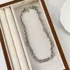 Collar Exagerado Plateado de Alta Resistencia para Mujer, Nicho Europeo y Americano Retro de Gama Alta Versátil Cadena Gruesa de Metal Gargantilla Cadena para Clavícula