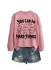 ¡Puedes hacerlo, tú puedes!. Amazon eBay sitio independiente moda divertida sudadera de otoño e invierno para mujer