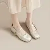 Populares zapatos Mary Jane para mujer que aumentan la altura, nuevos zapatos casuales franceses de cuero cómodos de otoño 2026 para combinar con faldas