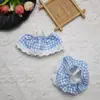 Falda de Cuadros Labubu Perro Maestro Muñeco de Algodón Minifalda Muñeca Estrella Falda para Vestir Muñeca