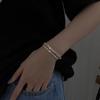 Pulsera de plata de ley S925 con forma de estrella brillante para mujeres, estudiantes y niñas, de dos pisos, sencilla, de alta gama, ligera y de lujo, de Gipsophila.