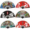 Nuevo Ventilador Plegable de Estilo 10 pulgadas para Fiesta Plegable de Tela de Seda Estilo Chino Dibujos Animados Anime Estudiante Celebridad de Internet Ventilador Plegable de Verano Venta al por Mayor
