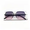 Nuevas Gafas de Sol Sin Montura de Marco Grande Lisas Estilo Europeo y Americano, Gafas de Sol Versátiles de Color Degradado para Mujer, Gafas de Sol Moda Coreana