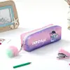 Grupo de Chicas Cazadoras Transfronterizas En Stock Estuche Arcoíris Brillante Estuche Brillante Papelería para Estudiantes Almacenamiento Bolsita para Lápices