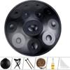Lufing Disco de Mano Tambor de Mano Handpan Disco de Mano 440 Hertz 432 Hertz Forjado a Mano Tambor Etéreo Tambor de Lengüeta de Acero