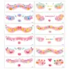 Novos Adesivos de Tatuagem de Maquiagem de Páscoa da Amazon, Adesivos de Rosto de Ovo, Adesivos Coloridos de Bandeira para Olhos, Adesivos Fofos de Coelho para DIY