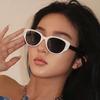 Gafas de sol de alta gama ojo de gato para mujer, adelgazantes para cara grande, gafas de sol lisas tipo artefacto, gafas de sol con protección UV al por mayor
