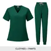 Fabricante de Origen Transfronterizo Ropa Quirúrgica de Secado Rápido, Ropa Elástica para Lavar a Mano para Hombres y Mujeres, Ropa de Cirugía para Doctor de Sala de Operaciones de Manga Larga y Corta