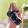 Criativo mini Harley motocicleta puxar para trás carro chaveiro moda saco personalizado na moda legal brinquedo modelo pingente atacado