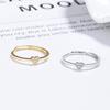Plata de Ley S925 2025 Nuevo Anillo de Amor Simple Versátil Diseño Nicho Incrustado de Diamantes Estilo ins Anillo Elegante