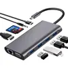 Estación de Acoplamiento Tipo C Proyección HDMI Pantalla Hub para Notebook Usb-C Lector de Tarjetas Estación de Acoplamiento Adaptador Rj45
