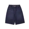 Shorts de Mezclilla Lavados Vintage de Ajuste Holgado, Estilo Retro Japonés, Tendencia 26Ss de Ropa de Trabajo Japonesa, Versátiles para el Viaje al Trabajo y el Uso Diario.