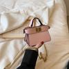 Bolso de Mano de Doble Cara con Cierre y Correa de Cadena, Nuevo Estilo de Pasarela de Influencer de Nicho de Moda Inspirado en Celebridades