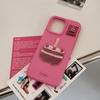 Capa de Celular Apple 17 para iPhone 15 Pro Max, Case com Desenho Estéreo de Framboesa para iPhone 14, Adequado para 13, 12, Anti-Queda