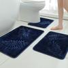 Comercio Exterior Esponja Engrosada Alfombrilla de Baño Puerta Antideslizante Secado Rápido Felpudo Alfombra de Baño Felpudo de Puerta de Baño Juego de Tres Piezas
